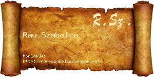 Rau Szabolcs névjegykártya