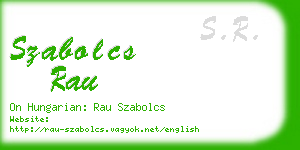 szabolcs rau business card